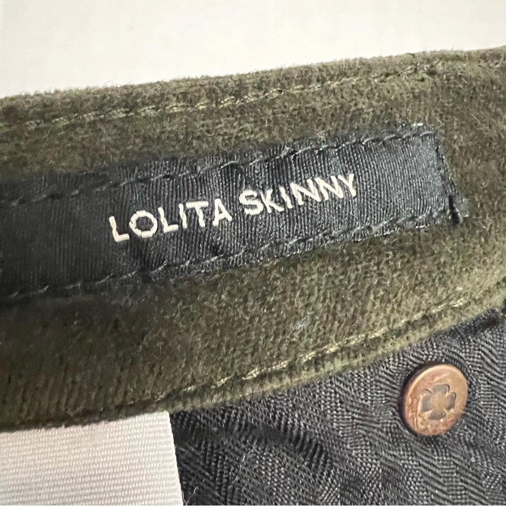 Lucky Brand Green Lolita Skinny Velvet Skinny Stretch Pants Size 4/27 - Picture 8 of 9